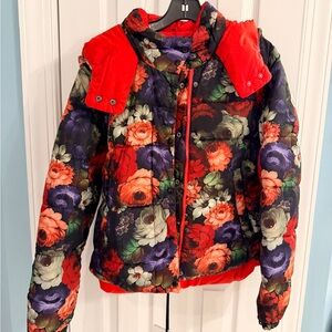 New with tag authentic Moncler Koura Reversible Floral Puffer Jacket